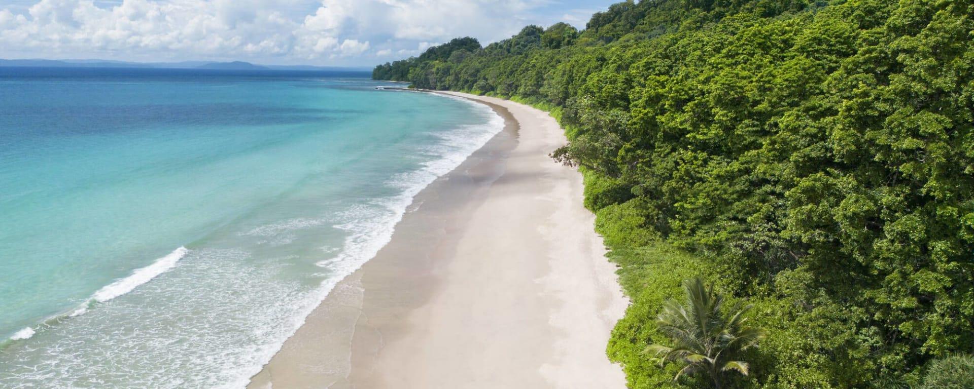 Andaman honeymoon tour package featuring Radhanagar Beach on Havelock Island