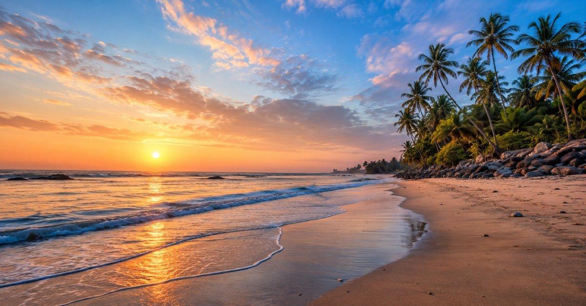 Sunset at Laxmanpur Beach during an Andaman honeymoon tour