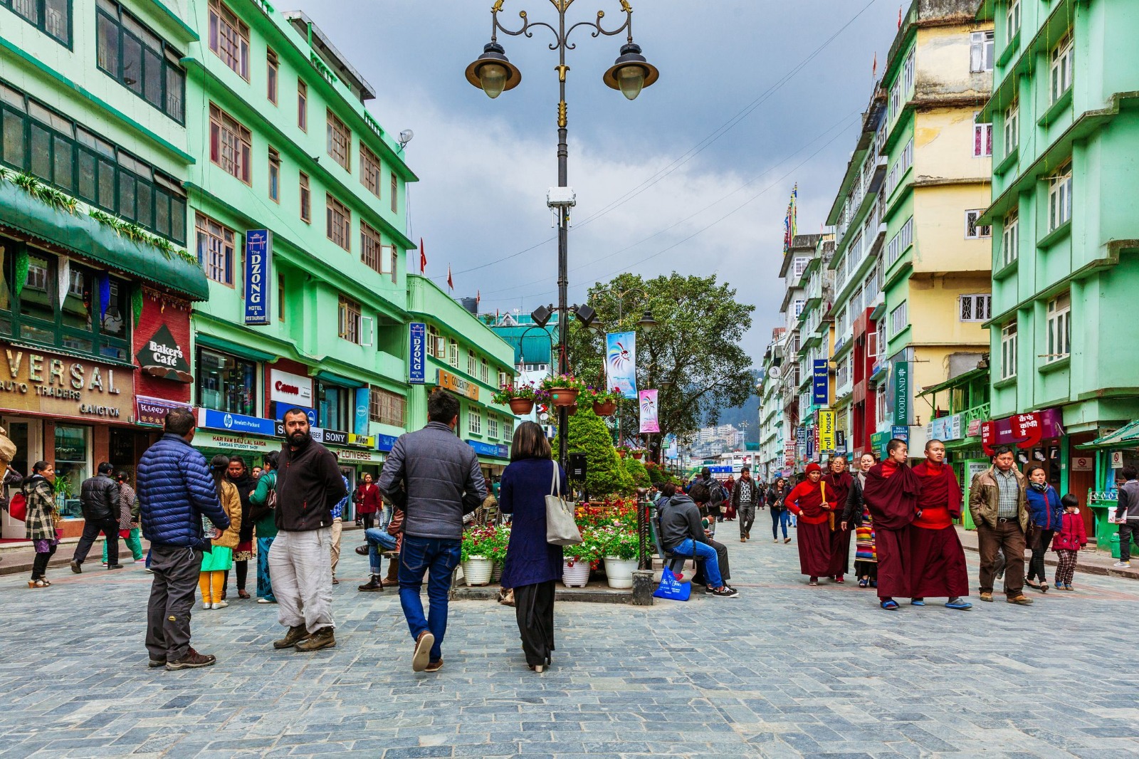 MG Marg, the main market street of Gangtok.